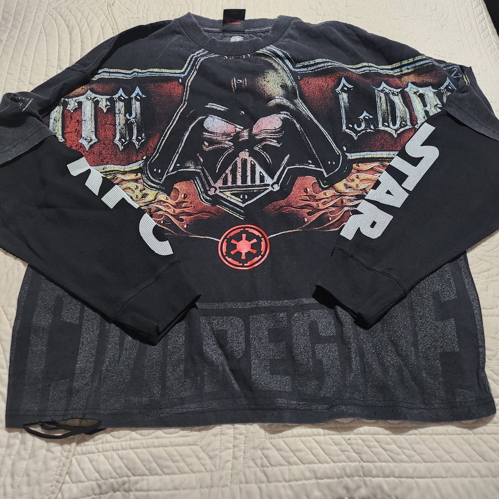 Civil Regime Star Wars Darth Vader Sith Lord Long Sleeve Shirt Mens XL Black